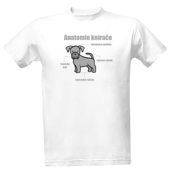 Tričko s potiskem Anatomie knírače