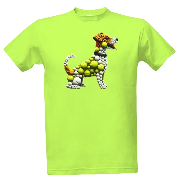Tričko s potiskem Jack russel z balonků
