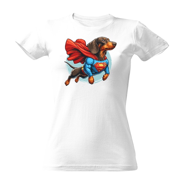 Tričko s potiskem Jezevčík superman 