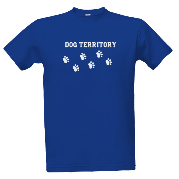 Tričko s potiskem Dog territory - bílý