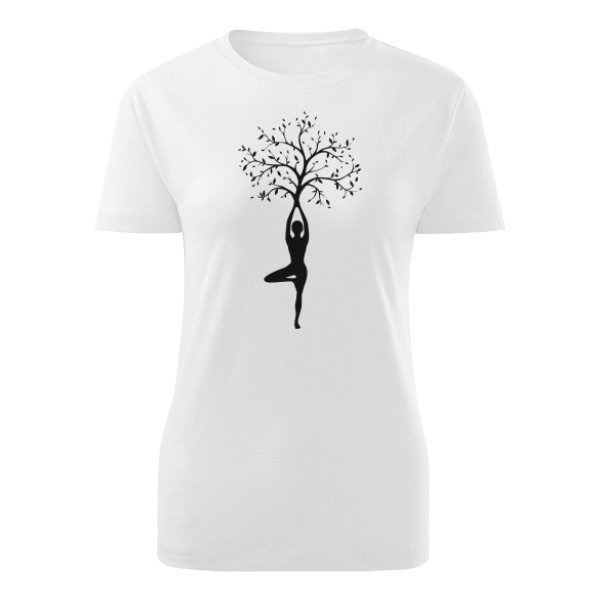 Tričko s potiskem Yoga tree